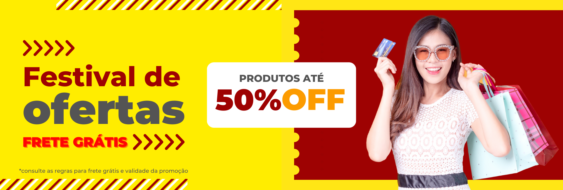 banner promoção pet shop divertido amarelo